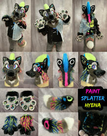 Paint Splatter Hyena Premade (mini partial)- Mar 2024 Paint Splatter Hyena Premade (mini partial)- Mar 2024