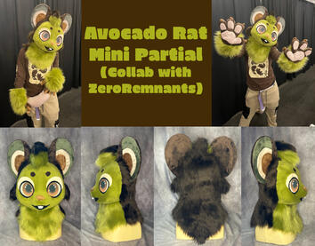 Avocado Rat (mini partial collab, handpaws/tail made by zeroremnants)- Sept 2025 Avocado Rat (mini partial collab, handpaws/tail made by zeroremnants)- Sept 2025