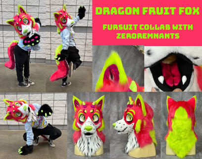 Dragon Fruit Fox (mini partial collab, hands/tail made by zeroremnants)- June 2026